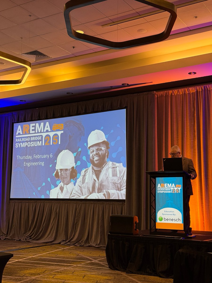 WilsonCoInc's tweet photo. Our team attended the 2025 @AREMArail Railroad Bridge Symposium this past month.
Stephen Dick helped to moderate the presentation, and our team had the opportunity to network and share our culture of Higher Relationships with other industry professionals.
#RailConference #AREMA https://t.co/uTdDvSkRK7