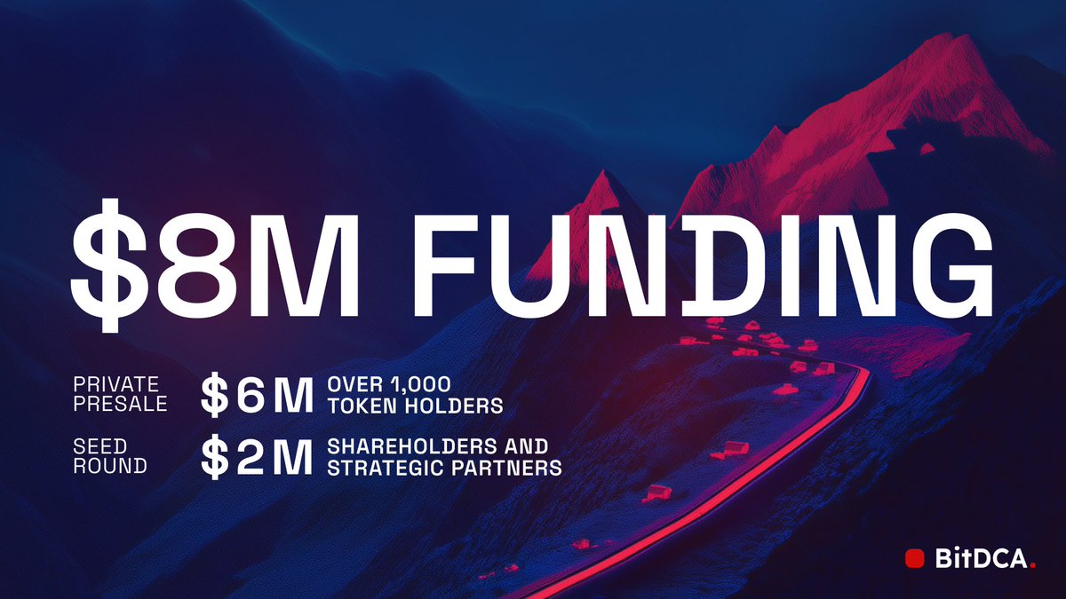bitdcaOFFICIAL's tweet photo. 🟥$8M secured 🟥

More funding. More stacking. More Bitcoin in the hands of everyday users.

Excited to announce that we have successfully closed our first funding round:

💰 1,000+ private investors
🤝 Strategic backers: Minx, Vyhnal, Fedos

This marks a major step in bringing Bitcoin investing to the masses. 🧵