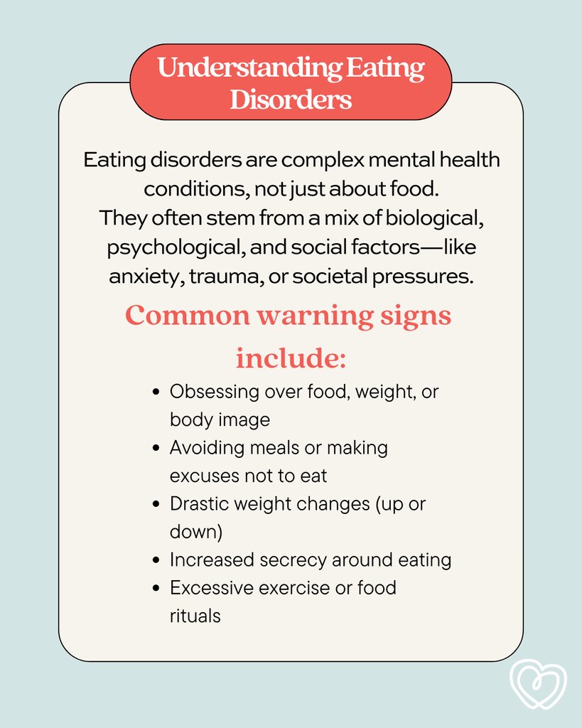 EnsembleTherapy's tweet photo. 💙 Eating Disorder Awareness Month 💙

If you’re a caregiver worried about your child’s relationship with food, you’re not alone. Eating disorders are complex, but with the right support, recovery is possible. https://t.co/o25CbmUYrV