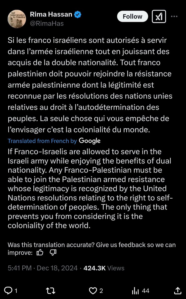 koshercockney's tweet photo. 🚨 Israel tells European Member of Parliament Rima Hassan to fly back to Brussels.

A woman who defends the terrorist group Hamas’ lies on Social Media and said that Franco-Palestinian citizens should be allowed to join the “Palestinian armed Resistance”

See you later 👋🏽 

Screenshots courtesy of @EFischberger
