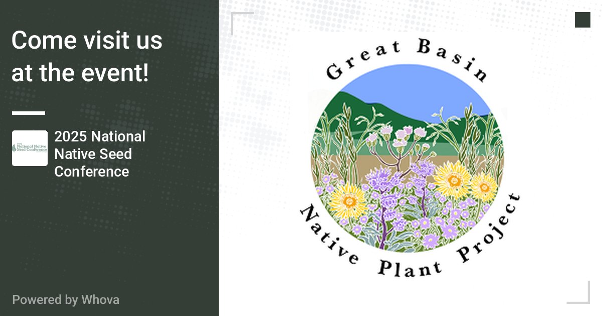 gb_science's tweet photo. Come check us out at 2025 National Native Seed Conference.  - via #Whova event app https://t.co/ukvA2c8oVj