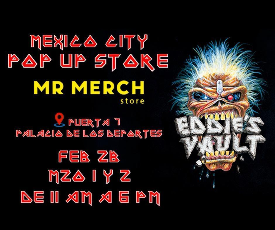 Por primer vez en México!
Pop Up store de Iron Maiden.