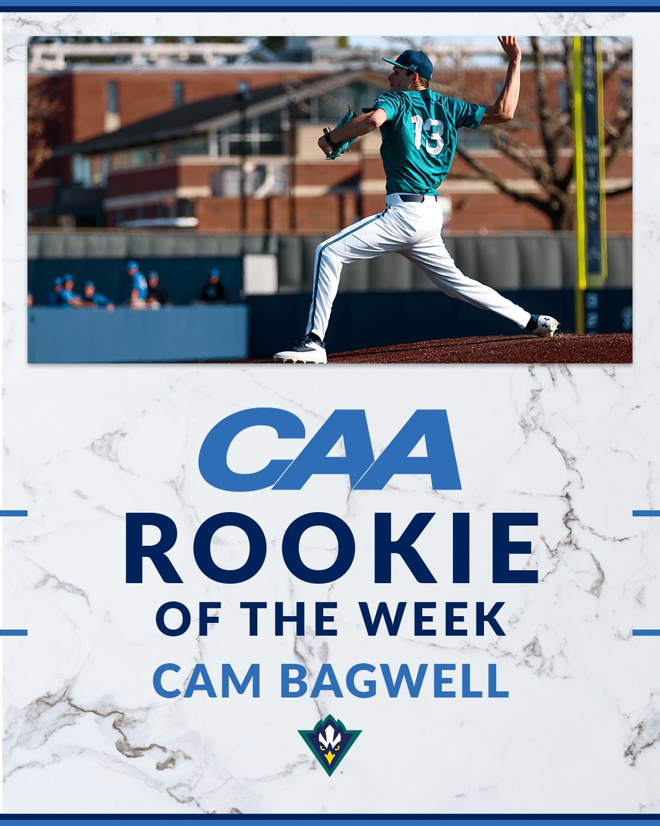 Coastal Athletic Association (@caasports) on Twitter photo βΎοΈ #CAABaseball Rookie of the Week
<a href="/UNCWBaseball/">UNCW Baseball</a>'s Cam Bagwell scattered three singles over 6.0 scoreless innings to earn his first collegiate win in a 7-1 triumph over UNC Asheville on Sunday
π° tinyurl.com/mr27hvtt βΎοΈ #CAABaseball Rookie of the Week
<a href="/UNCWBaseball/">UNCW Baseball</a>'s Cam Bagwell scattered three singles over 6.0 scoreless innings to earn his first collegiate win in a 7-1 triumph over UNC Asheville on Sunday
π° tinyurl.com/mr27hvtt