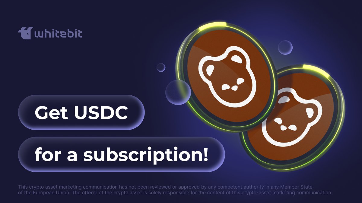 WhiteBit's tweet image. Play and share 500 $USDС prize pool!

1. Register on @WhiteBIT;
2. Follow us &amp;amp; @berachain;
3. Tag a friend in the comments;
4. Quote this tweet;
5. Fill out the form: forms.gle/Tr2yYSdfkWyLBV…

100 winners, 5 $USDС each! Ends Feb 28.
Terms: blog.whitebit.com/en/get-usdc-fo…