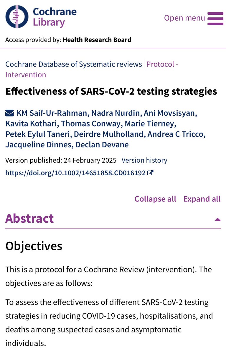 KM Saif-Ur-Rahman (@saif_rahman_km) on Twitter photo Happy to share the latest Cochrane Review protocol led by <a href="/EvidSynIRL/">Evidence Synthesis Ireland</a> and <a href="/CochraneIreland/">Cochrane Ireland</a>.
cochranelibrary.com/cdsr/doi/10.10…
<a href="/decdevane/">Declan Devane</a> <a href="/ani_movsis/">Ani Movsisyan</a> <a href="/KavitaKothariS2/">Kavita Kothari Shah</a> <a href="/ATricco/">Dr. Andrea C. Tricco</a>
Happy reading 😀. Happy to share the latest Cochrane Review protocol led by <a href="/EvidSynIRL/">Evidence Synthesis Ireland</a> and <a href="/CochraneIreland/">Cochrane Ireland</a>.
cochranelibrary.com/cdsr/doi/10.10…
<a href="/decdevane/">Declan Devane</a> <a href="/ani_movsis/">Ani Movsisyan</a> <a href="/KavitaKothariS2/">Kavita Kothari Shah</a> <a href="/ATricco/">Dr. Andrea C. Tricco</a>
Happy reading 😀.