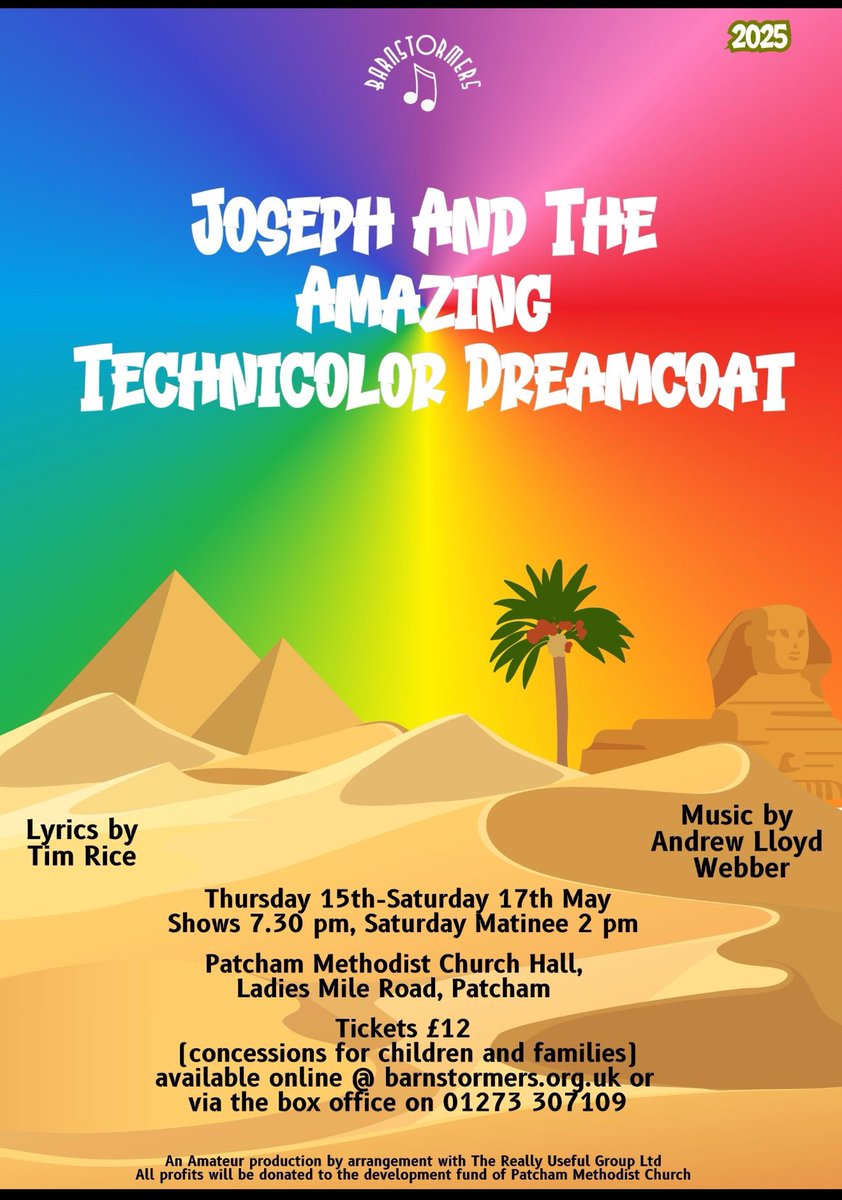 My next “thing” is playing Pharaoh in “Joseph” in mid May with  Barnstormers 

Tickets are on sale *NOW* ! Get ‘em while they’re hot ! 

tickets.barnstormers.org.uk