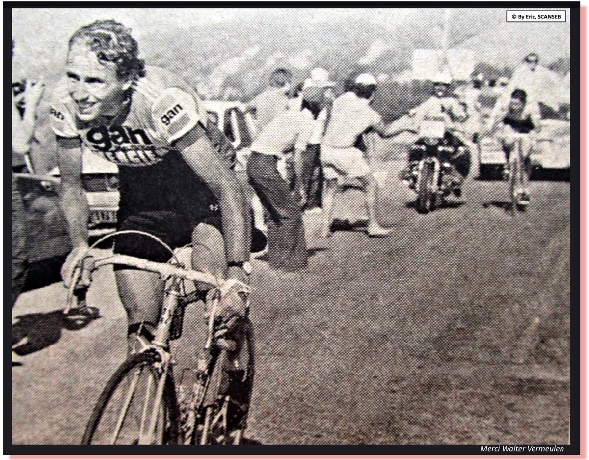 Légendaire étape de Pra Loup, #TDF1975, où l'immense Eddy Merckx cède son maillot jaune à Bernard Thevenet.
Ici Joop Zoetemelk passe à son tour le roi Eddy.
Joop, très vaillant, finira beau 4e de l'un des Tours de France les plus relevés de l'Histoire
#JoopZOETEMELK 🔥