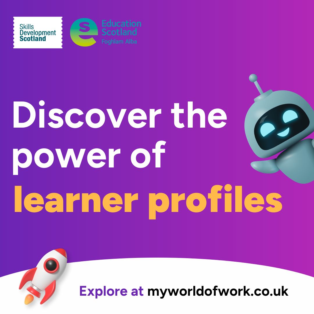 My World of Work (@mywowscotland) on Twitter photo Our next webinar in partnership with <a href="/EducationScot/">Education Scotland</a> is on tomorrow from 4-5pm. Join us to explore how you can help learners capture their achievements and build their strengths by creating a free learner profile on My World of Work.
Register here: ow.ly/SKBA50V2R6A 💻 Our next webinar in partnership with <a href="/EducationScot/">Education Scotland</a> is on tomorrow from 4-5pm. Join us to explore how you can help learners capture their achievements and build their strengths by creating a free learner profile on My World of Work.
Register here: ow.ly/SKBA50V2R6A 💻
