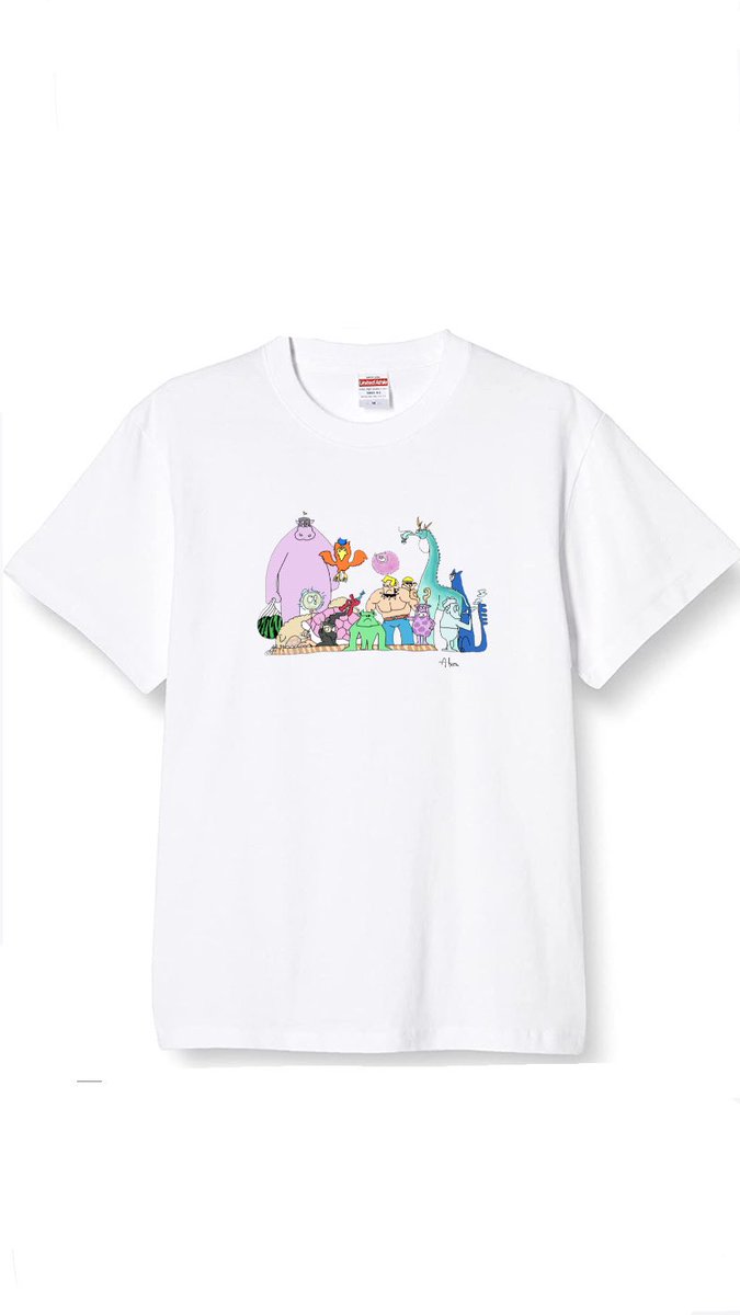 npp_akira's tweet photo. オリジナルキャラクターTシャツ頑張って作ってんけど生地がインナーシャツくらい薄くプリントも洗濯しすぎたら剥がれそうになる。残り30着ほど余ってます、
どうしたらいいのやら
#イラスト #失敗 https://t.co/gJNuwQILPf
