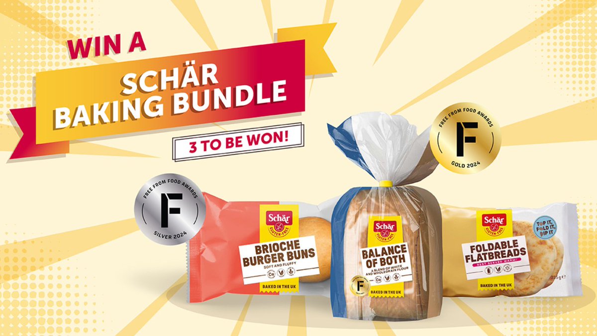 #PaidPartnership Win a Schär baking bundle worth over £100!​
​
​Don't miss out on their prize draw for a tasty gluten free bakery bundle worth over £100, featuring award-winning Schär products like the Balance of Both Loaf and Schär Brioche Burger Bun, alongside their deliciously