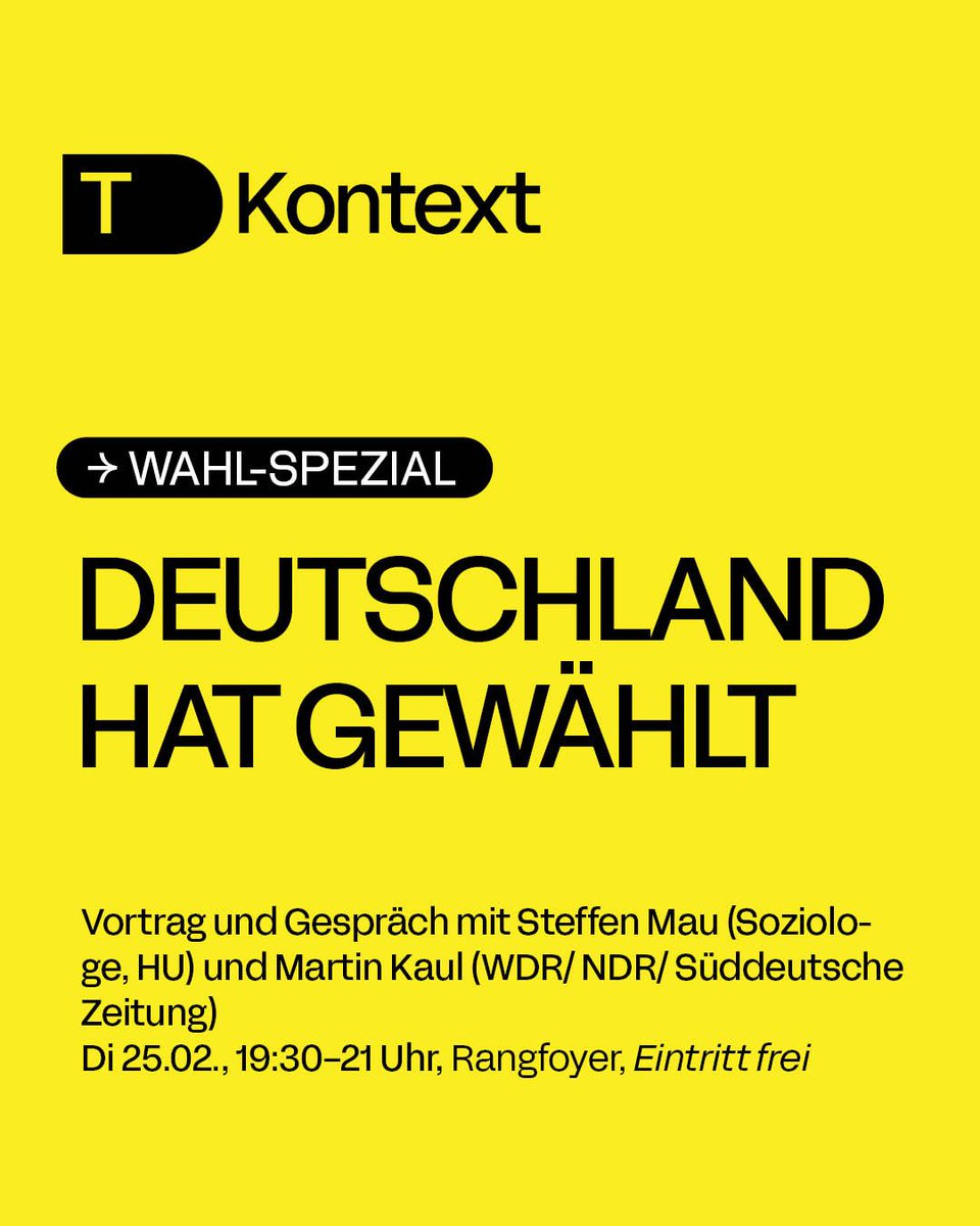 Und wie weiter? Über das Ergebnis dieser Bundestagswahlen und was sie für uns bedeuten, reden wir morgen Abend im Deutschen Theater in Berlin mit dem klugen Soziologen Steffen Mau. Ihr seid herzlich willkommen.