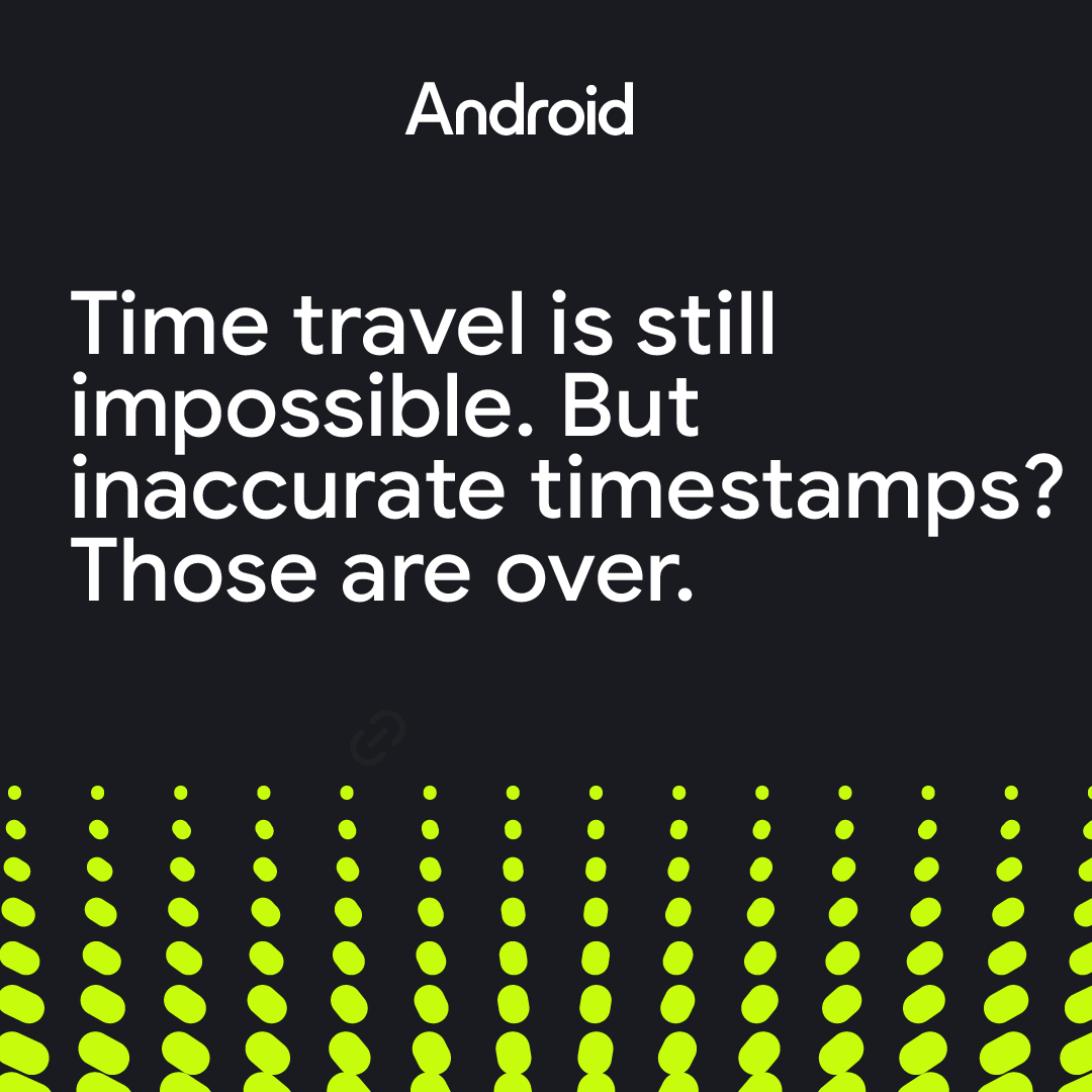AndroidDev's tweet photo. Ensure your transaction events are accurate, even offline! Use the new TrustedTime API.

The TrustedTime API opens up a range of possibilities for enhancing the reliability and security of your apps. Try it now →  https://t.co/COpyt8BaTB https://t.co/joqCUfmpoR