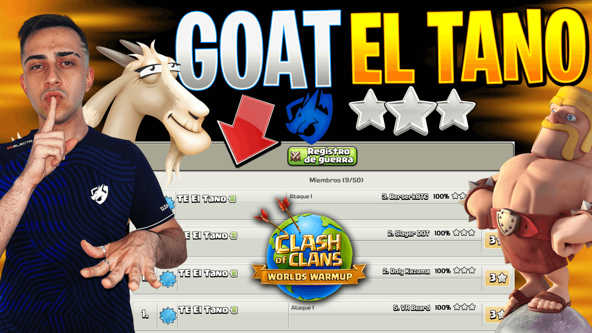 Sockers SU (@sockers_) on Twitter photo NUEVO VIDEO‼
youtu.be/VucKGdBksGA
✅INCREIBLE CLASIFICACION DE <a href="/ElektrosCoc/">Team Elektros CoC</a>
CON EL TANO ESTELAR HACIENDO UN 4/4 en LAS ULTIMAS RONDAS DECISIVAS.
#CLASHOFCLANS NUEVO VIDEO‼
youtu.be/VucKGdBksGA
✅INCREIBLE CLASIFICACION DE <a href="/ElektrosCoc/">Team Elektros CoC</a>
CON EL TANO ESTELAR HACIENDO UN 4/4 en LAS ULTIMAS RONDAS DECISIVAS.
#CLASHOFCLANS