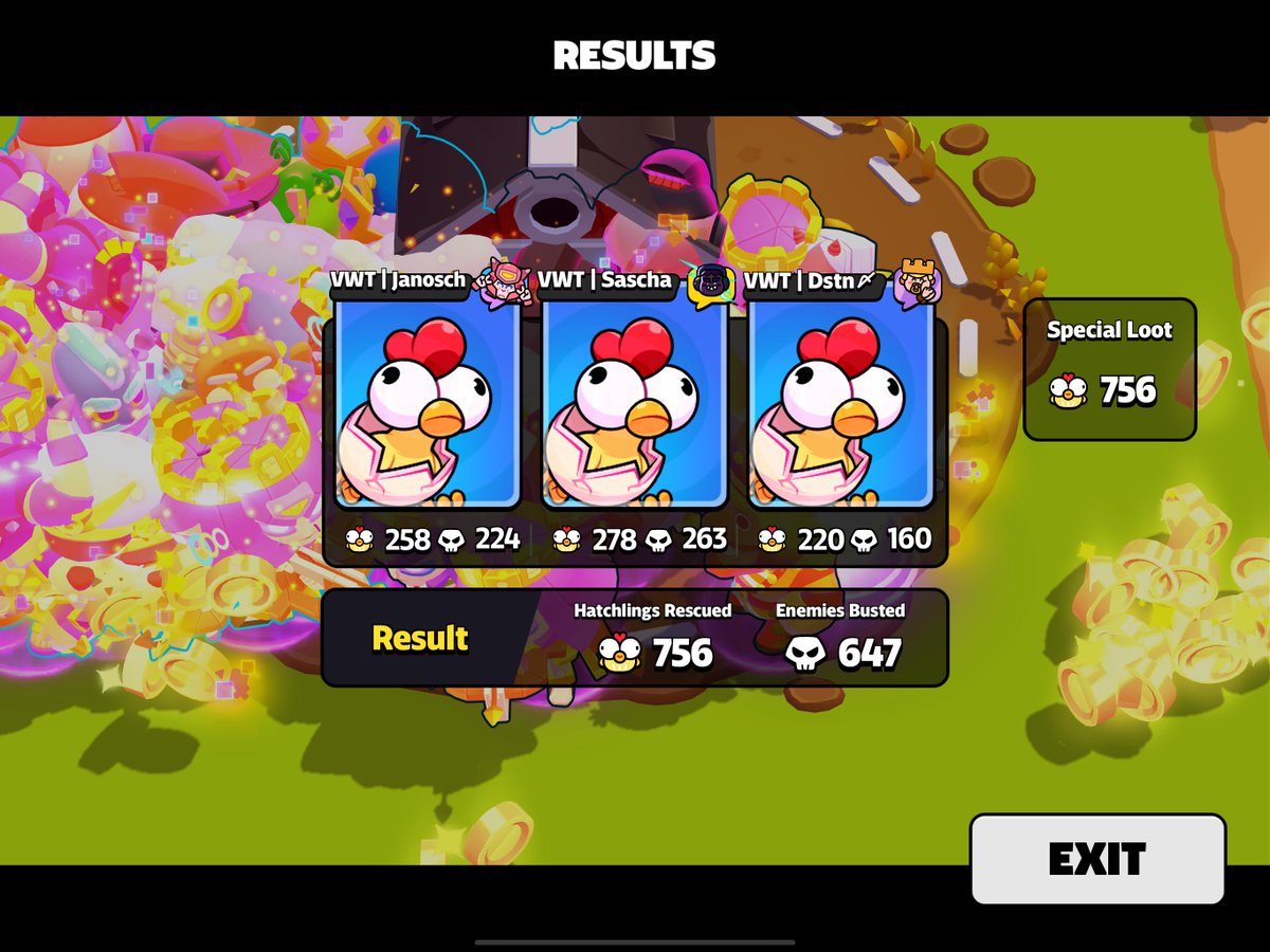 Well...we were actually able to beat the 750+ and our own WR. Huge GG's to <a href="/Janosch_SB/">VWT | JanoschSB</a> &amp; <a href="/saschurik/">saschurik</a> 
Here is our gameplay:
youtu.be/rTnmGL5bh-8?si…

#Supercell #Squadbusters #Squadbustersx #スクバス #スクワッドバスターズ #eSports #ESPORT #HatchlingRun