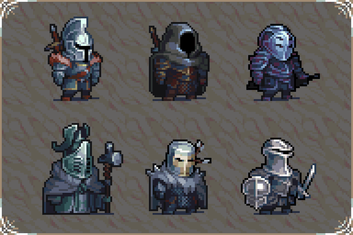 p681_pixels's tweet image. Chibi Souls 2 

#pixelart #ドット絵