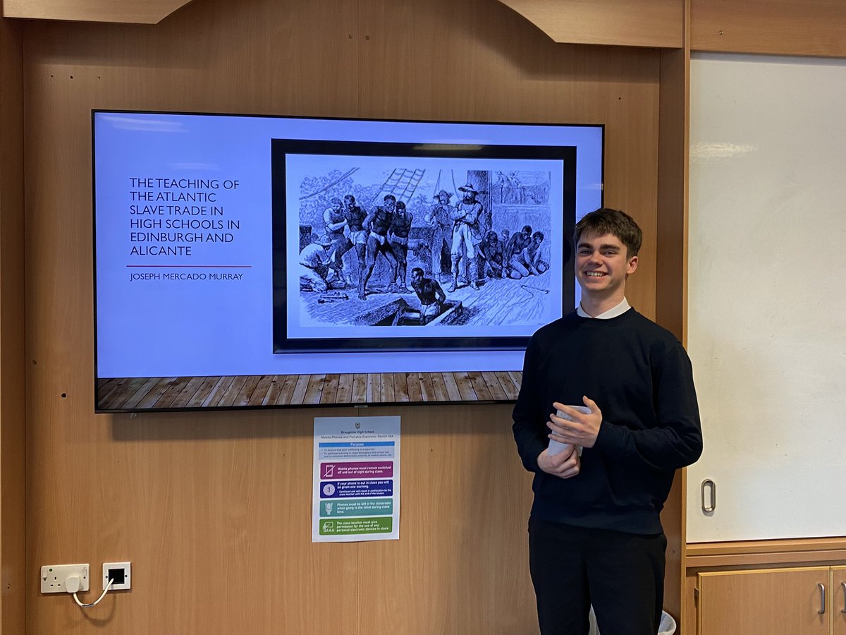 Broughton Languages (@broughtonml) on Twitter photo <a href="/BroHighOfficial/">Broughton High</a> Congratulations to Joseph for his excellent Baccalaureate presentation today. His project combined Languages and History, focusing on how the Atlantic slave trade is taught in schools in Scotland and Spain. <a href="/BroHighOfficial/">Broughton High</a> Congratulations to Joseph for his excellent Baccalaureate presentation today. His project combined Languages and History, focusing on how the Atlantic slave trade is taught in schools in Scotland and Spain.