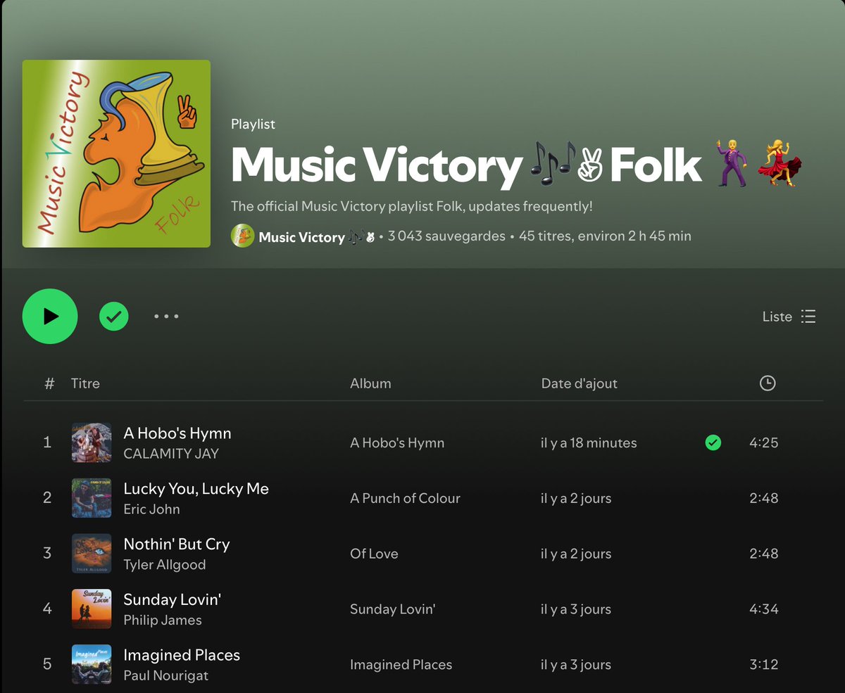 Calamity Jay (@calamityjay_duo) on Twitter photo Now our latest single "A hobo's Hym" is included is this great playlist 🥳 open.spotify.com/playlist/73BgI…
Thank you so much <a href="/music__victory/">Music Victory Playlists</a> 🫶🫶🫶 Now our latest single "A hobo's Hym" is included is this great playlist 🥳 open.spotify.com/playlist/73BgI…
Thank you so much <a href="/music__victory/">Music Victory Playlists</a> 🫶🫶🫶