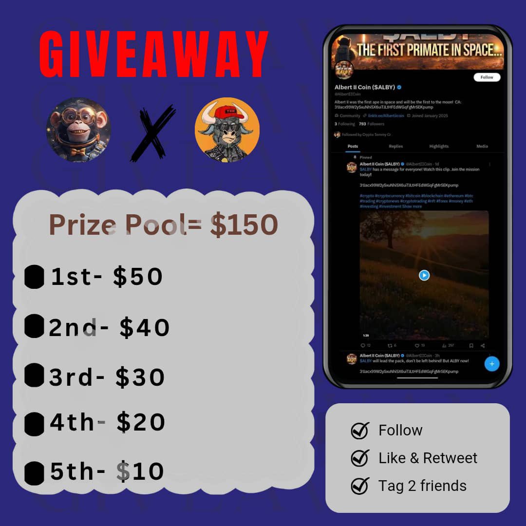 Come win up to $50 for just joining our telegram group! t.me/+rWMV5S0AY2oxM…

#ContestAlert #Giveaway #Crypto