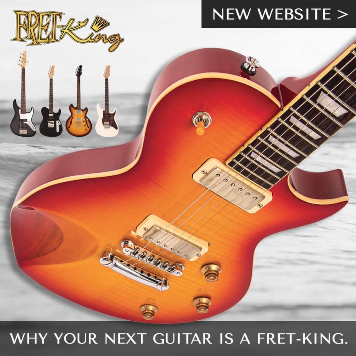 The New Fret-King Website Launches on 3rd March. 

Check out the fresh new look and see why your next guitar is a Fret-King®.