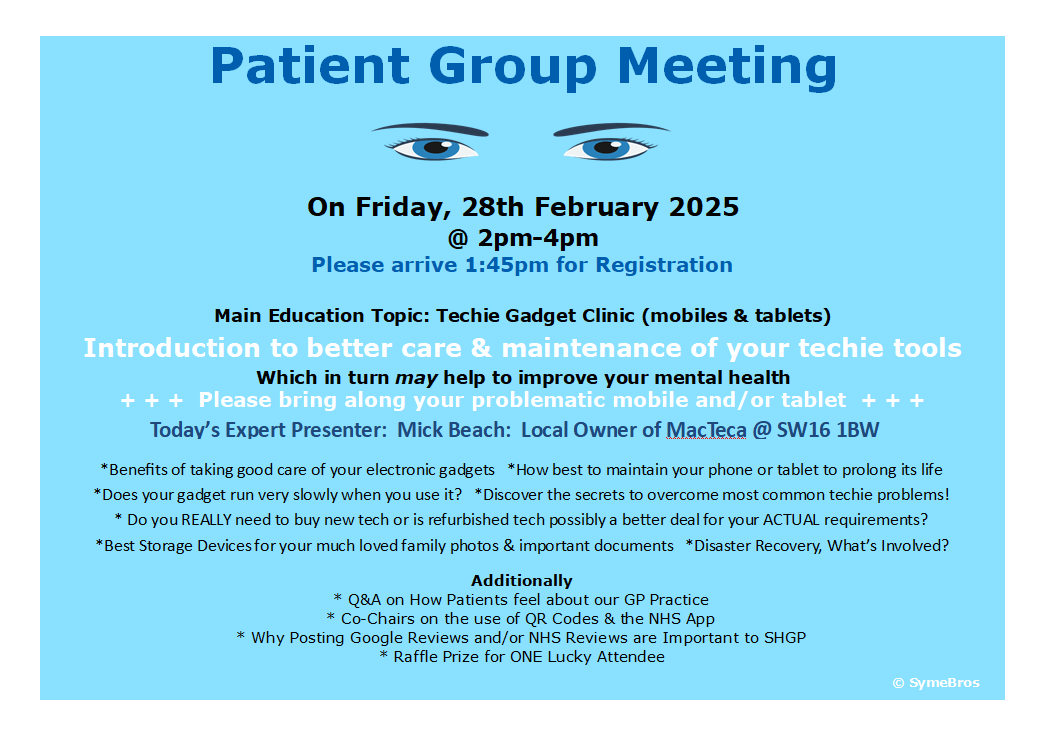 Patient Group At Streatham Hill Group Practice tweet media