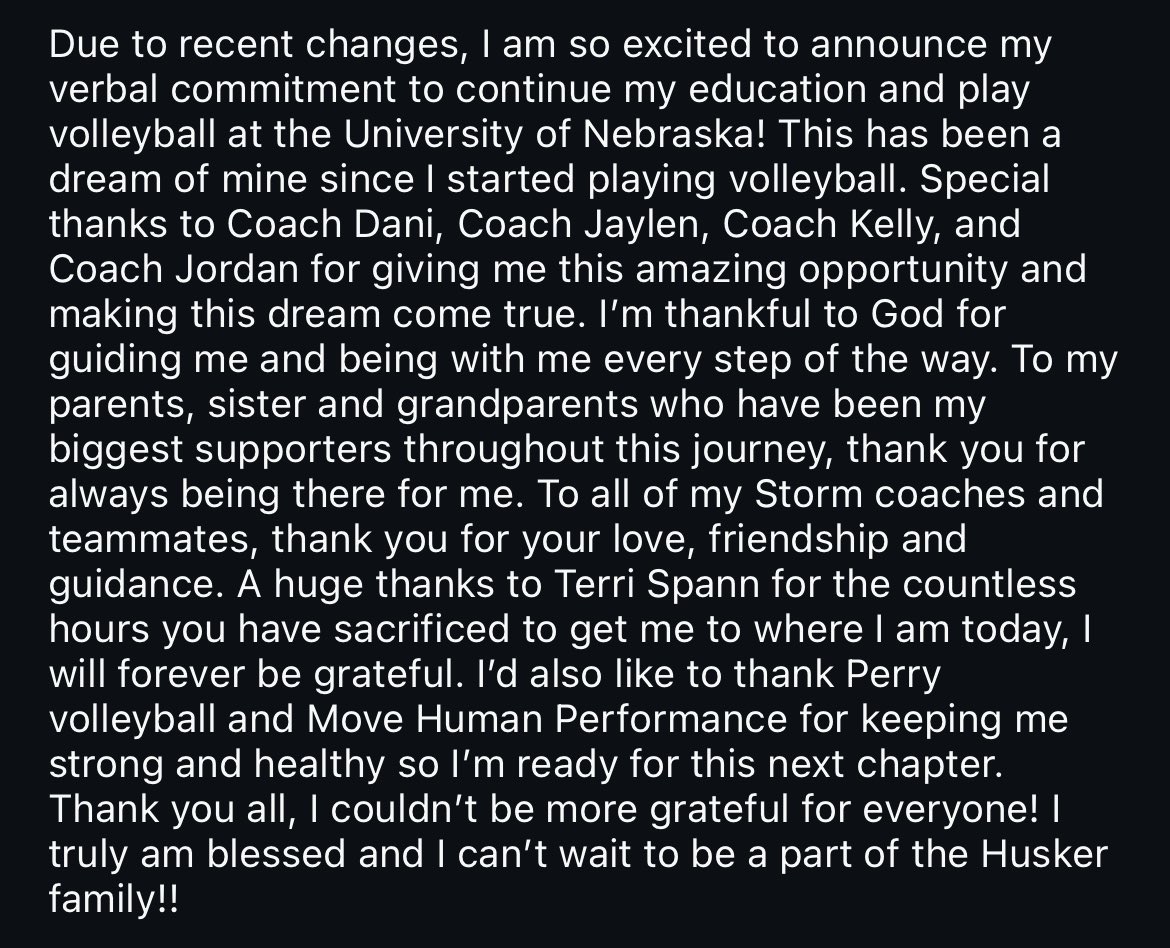 Lincoln_VB's tweet photo. Former Oregon commit Kenna Cogill has flipped her college plans to Nebraska. 

She is a 6-foot-4 middle blocker from Perry, Arizona and was club teammates with Teraya Sigler. Cogill is the No. 30 2025 overall prospect by PrepDig and 24 by PrepVolleyball. https://t.co/CYRI0Sp7vF