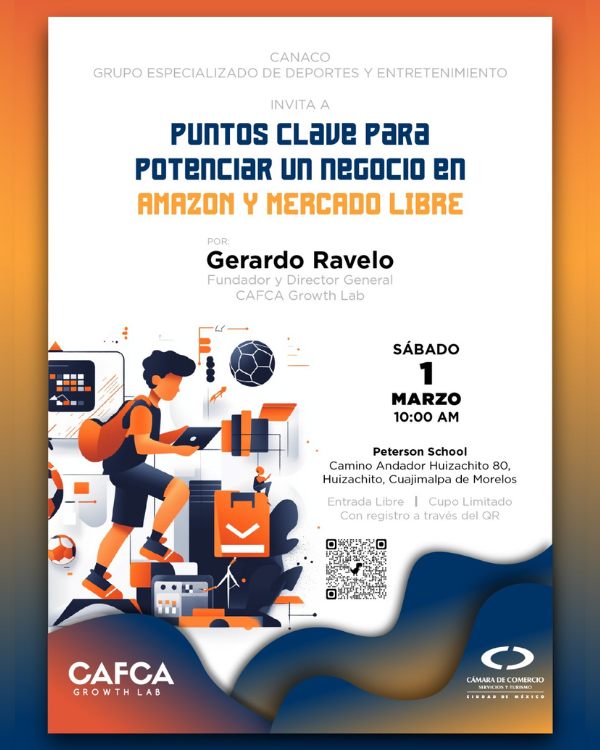 Junto con la Cámara Nacional de Comercio de la CDMX, tenemos el  gusto de invitarlos a esta conferencia, donde vamos a aprender una herramienta indispensable para todos los negocios relacionados al deporte. La entrada es gratuita y el cupo es limitado, REGÍSTRATE A TRAVÉS DEL QR