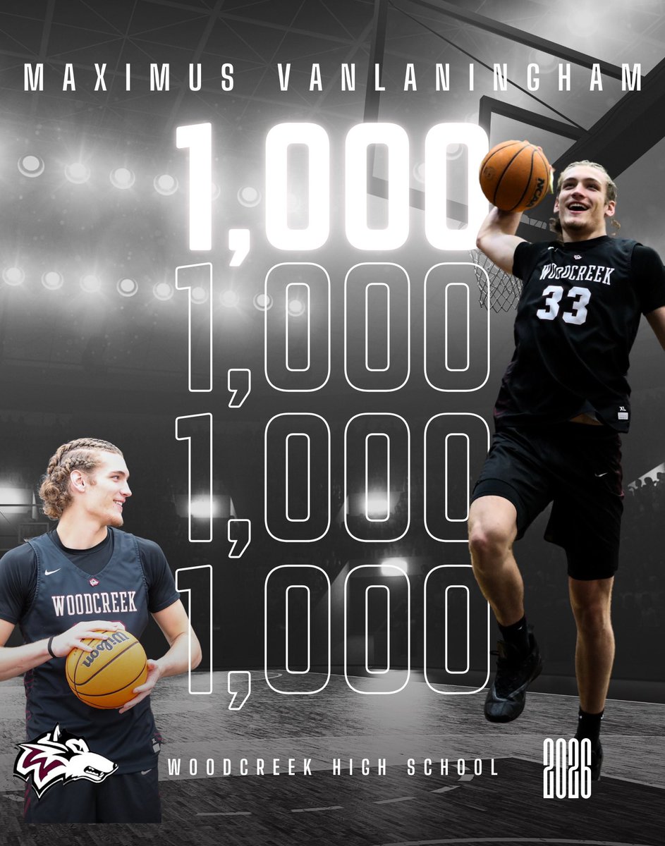 WoodcreekBoysBasketball (@whsbasketball) on Twitter photo Our big guy hit a huge milestone. 1,000 pts. With a huge triple double. 14 pts., 17 boards, 11 blocks. Congrats <a href="/BigMax_2026/">Maximus VanLaningham</a> Our big guy hit a huge milestone. 1,000 pts. With a huge triple double. 14 pts., 17 boards, 11 blocks. Congrats <a href="/BigMax_2026/">Maximus VanLaningham</a>