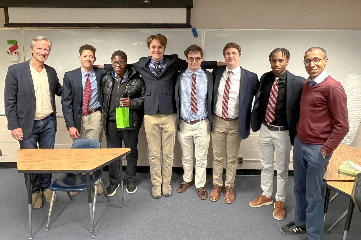 The Boys' Latin Mock Trial team wrapped up the 2025 competition season with a victory over Mervo! Team members made steady progress every week, learning not only how to be effective lawyers or witnesses but also MD case law and courtroom decorum and procedure. Well done, boys!