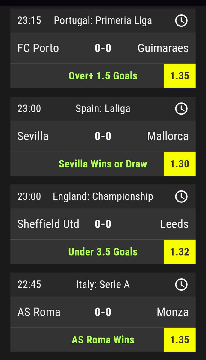 Grab some good football ⚽ selections 🔥