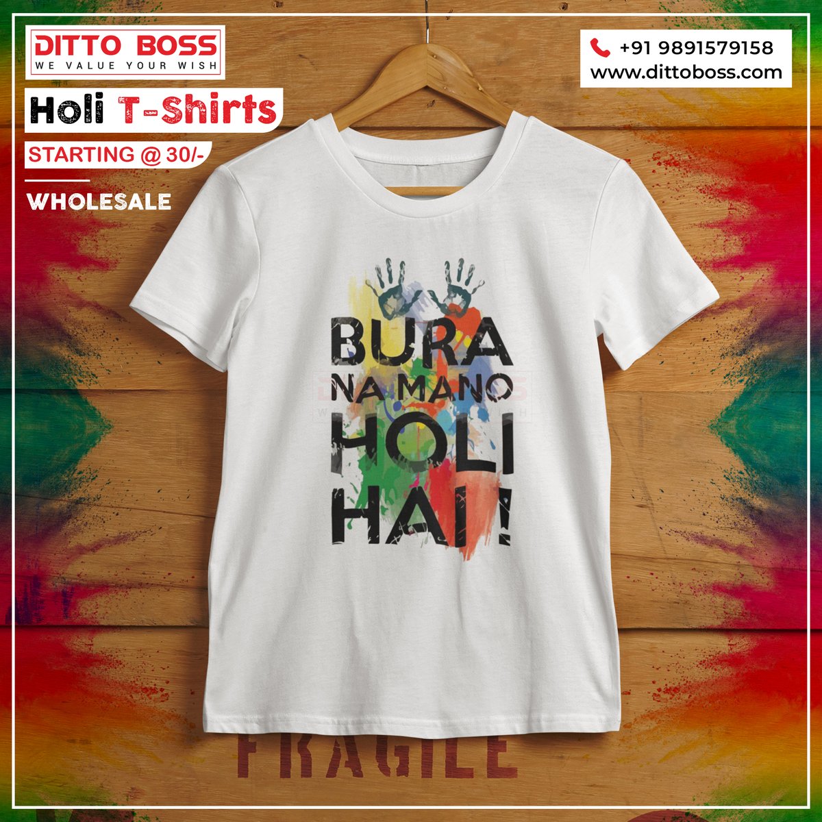 boss_ditto's tweet image. Get Customized Holi T-Shirts in bulk from Ditto Boss – Best Price, Best Quality! 🛍️
🔹 Brand: Ditto Boss 🔹
🔗👉 dittoboss.com 🌐
📞 +91 9891579158 🌟

#Holi2024 #HoliFestival #CustomizedTShirt #BulkOrders #HoliSale #HoliSpecial #ColorBlast #FestivalVibes