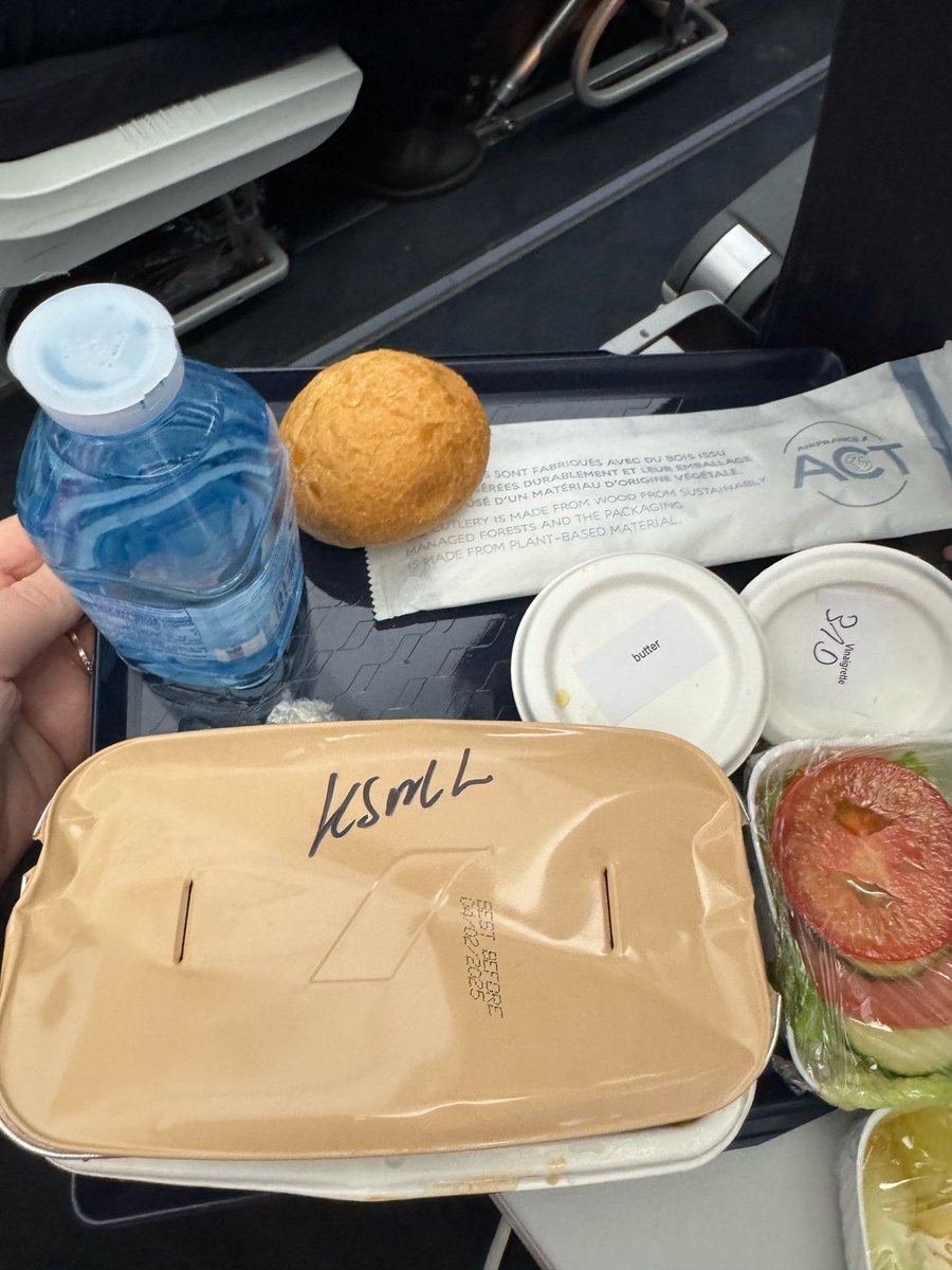 DansDeals's tweet photo. This is disgraceful @airfrance 

Last week, Divora Marinelli, flew Air France from Mauritius to Paris.

She confirmed kosher meals for her party of 8 ranging from 3 to 73 years old.

But when she checked in for her flight, they told her that her kosher meals were not available.

After takeoff, the flight attendant served them meals with “KSML” written on them, which is the industry abbreviation for a kosher meal.

Divora soon realized that the flight attendant had merely taken a regular meal and written KSML on it and told them it was their kosher meals.

She quickly went to tell the others in her party not to eat the meals, but some of her kids had already stated to eat the meals.

She went to speak to the lead flight attendant, who investigated, and confirmed that another flight attendant had just scribbled KSML on the meals and gave it to them. The lead flight attendant wrote up a report, but all Air France did was send them a 30 Euro voucher each for not having the meal.

If this were a nut allergy situation, Air France would have a major PR disaster and lawsuit on its hands. Should kosher meals be different?