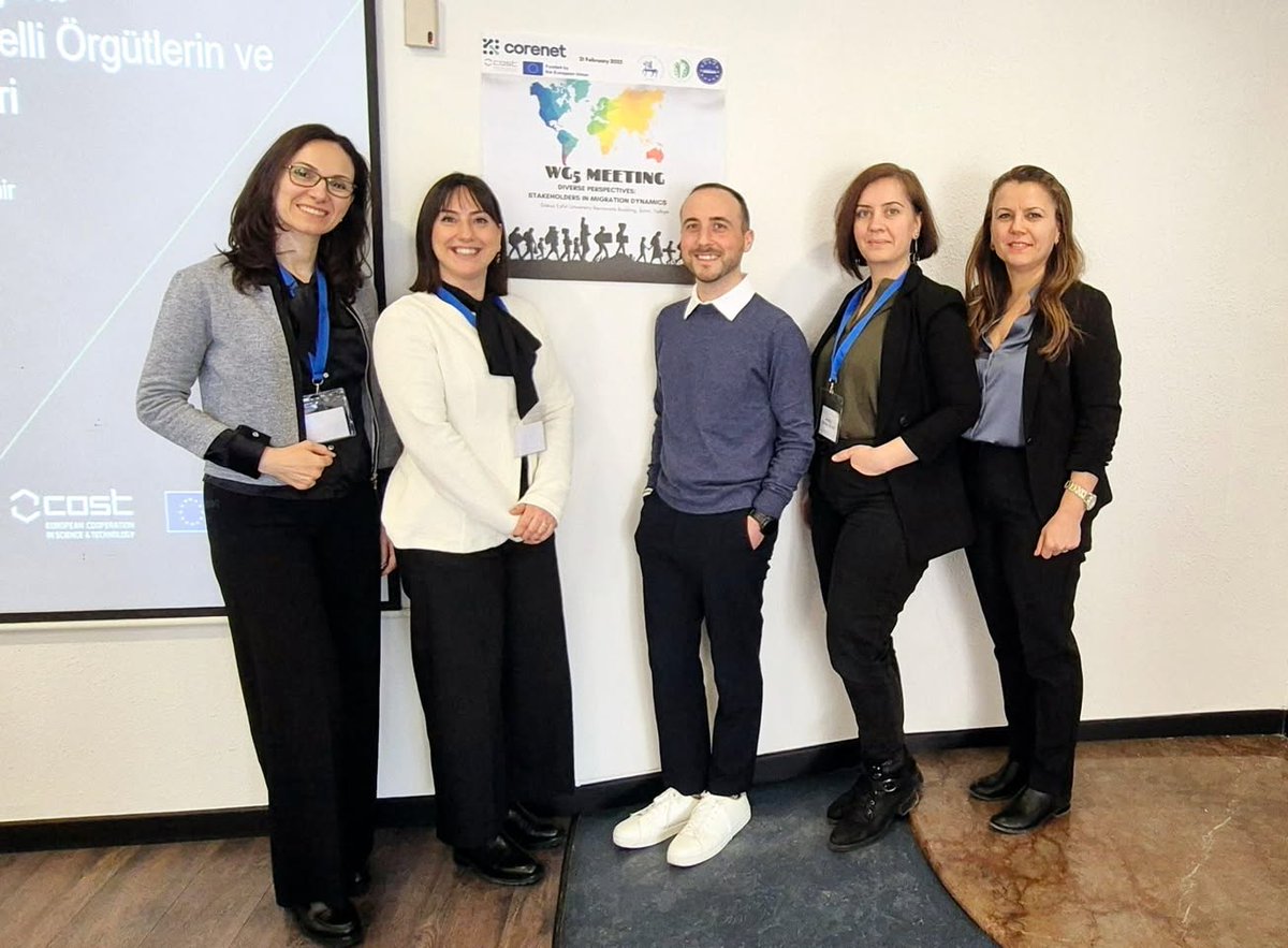 CorenetCost's tweet image. On 21 February 2025, a workshop "Diverse Perspectives: Stakeholders in Migration Dynamics" took place in Izmir 🇹🇷, organised by #COREnet WG5 member Sinem Abka. We are encouraged by the collective commitment to advance #integration efforts through collaborative dialogues! 📚🌍🗣️