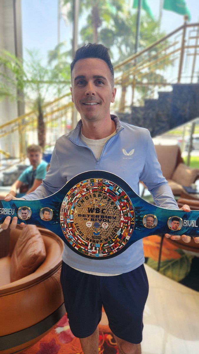Cormac O' Donnell (@cormacodonnell_) on Twitter photo Great to catch up with <a href="/wbcmoro/">Mauricio Sulaiman</a> and check out the beautiful WBC Undisputed belt up close ๐ฐ
I'm very excited to see the <a href="/WBCBoxing/">World Boxing Council</a> Grand Prix Tournament Series help to develop boxing in the Middle East ๐๐ฅ๐ธ๐ฆ
#RiyadhSeason Great to catch up with <a href="/wbcmoro/">Mauricio Sulaiman</a> and check out the beautiful WBC Undisputed belt up close ๐ฐ
I'm very excited to see the <a href="/WBCBoxing/">World Boxing Council</a> Grand Prix Tournament Series help to develop boxing in the Middle East ๐๐ฅ๐ธ๐ฆ
#RiyadhSeason