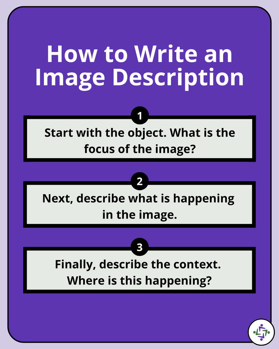 lavantconsultng's tweet image. #ImageDescriptions describe elements within an image and are used by many disabled people. Follow these simple tips to ensure the important messages in your content can reach more people!