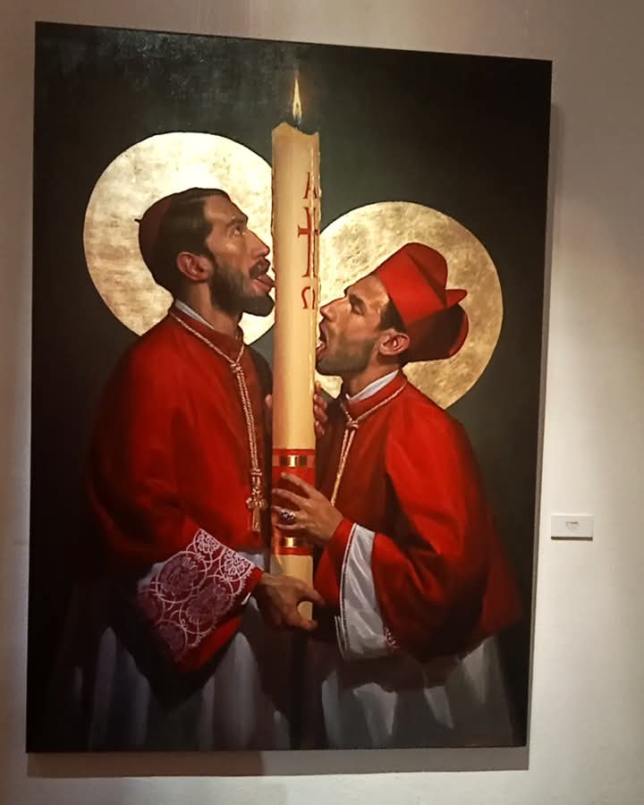 MelbaVidalC's tweet photo. “La Venida del Señor”, la nueva polémica exposición del artista Fabián Cháirez en la UNAM la exposición estará abierta al público hasta el 7 de marzo de lunes a viernes de 10:00 a 18:00 horas en la galería 3 de La Academia de San Carlos

#MelbaVidalArt #PintoraMexicana https://t.co/RxAVHtHPhk