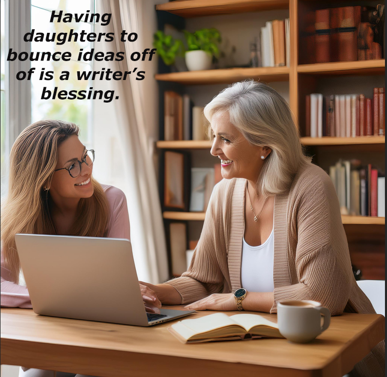 I love bouncing ideas off of my children. I was discussing book 3 with my youngest. I asked about a plot point. She said, "As long as it makes sense, then do it.  I explained it more and we BOTH ended up in tears. That's how attached we've gotten to the characters. #ilovewriting