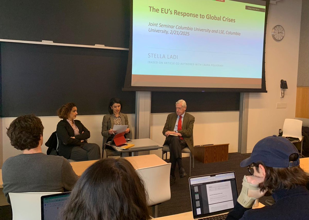 Stella Ladi (@stella_ladi) on Twitter photo On Friday 2/21 I had the pleasure to present on the European Union's response to global crises at the <a href="/ColumbiaEurope/">European Institute</a> and have an engaging discussion with Ambassador Pierre Vimont. Thanks to Francois Carrel-Billiard, to Turku Isikslel for chairing and Tsveta Petrova On Friday 2/21 I had the pleasure to present on the European Union's response to global crises at the <a href="/ColumbiaEurope/">European Institute</a> and have an engaging discussion with Ambassador Pierre Vimont. Thanks to Francois Carrel-Billiard, to Turku Isikslel for chairing and Tsveta Petrova