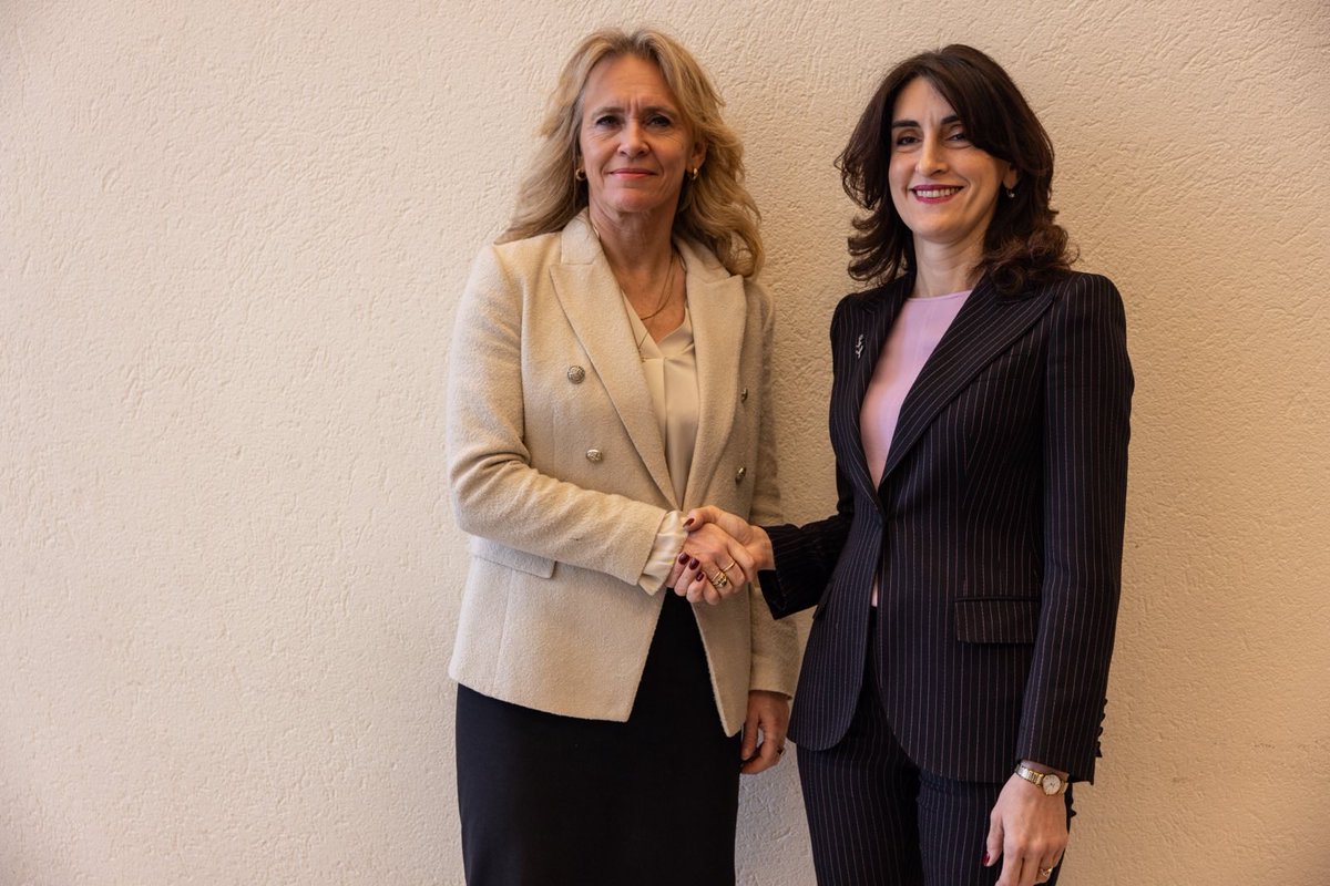 Good talk with <a href="/MakaB__/">Maka Botchorishvili</a> on 🇮🇸 🇬🇪 membership in <a href="/UN_HRC/">UN Human Rights Council</a>. Reaffirmed Iceland’s full support for Georgia’s EU integration, reiterated the importance of human rights for all, incl. gender equality &amp; LGBTI rights, and raised the importance of ensuring a just &amp; lasting peace in Ukraine