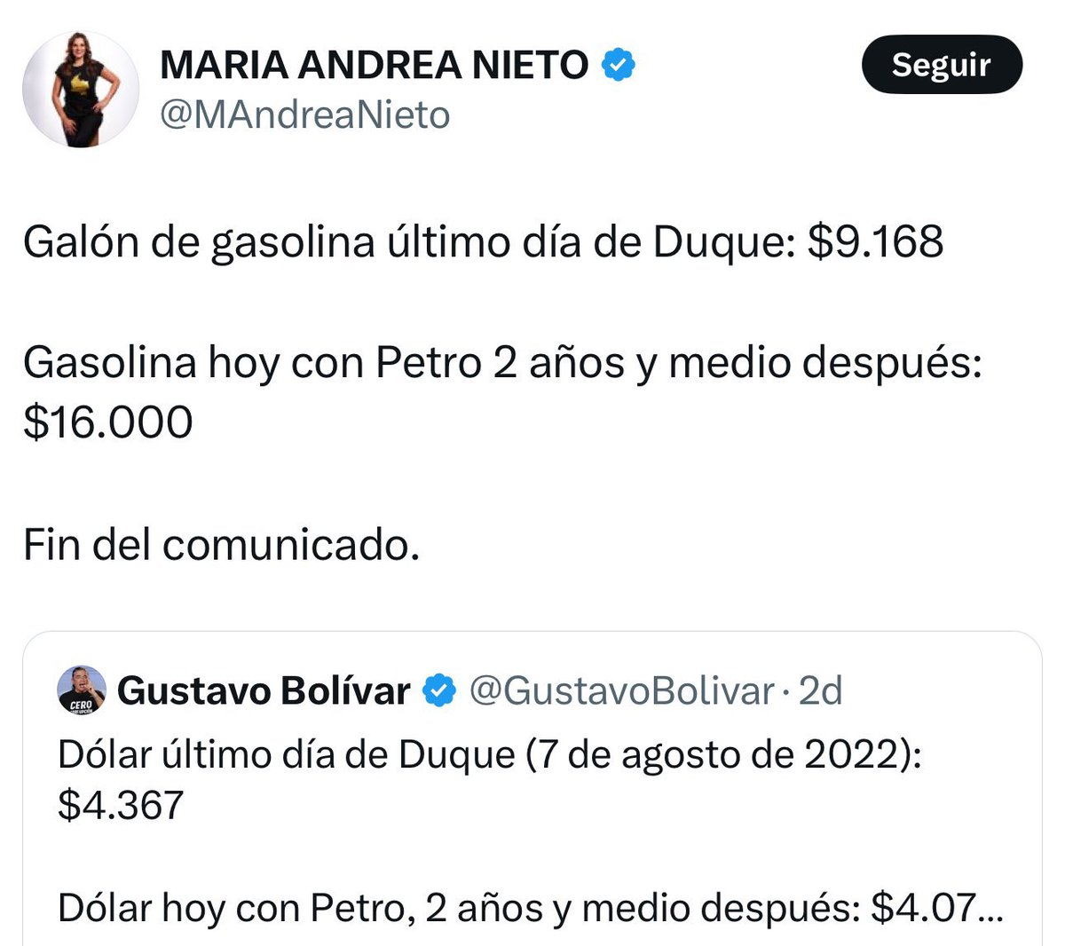 alejoocampog's tweet image. Deuda del fondo de estabilización último día de Duque $57 Billones.

Dos año y medio después de Petro la deuda es de 0 “cero pesos”