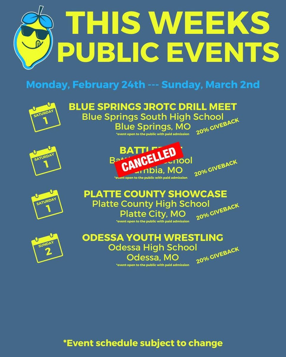 Public events are always slim this time of year but we still have a few!