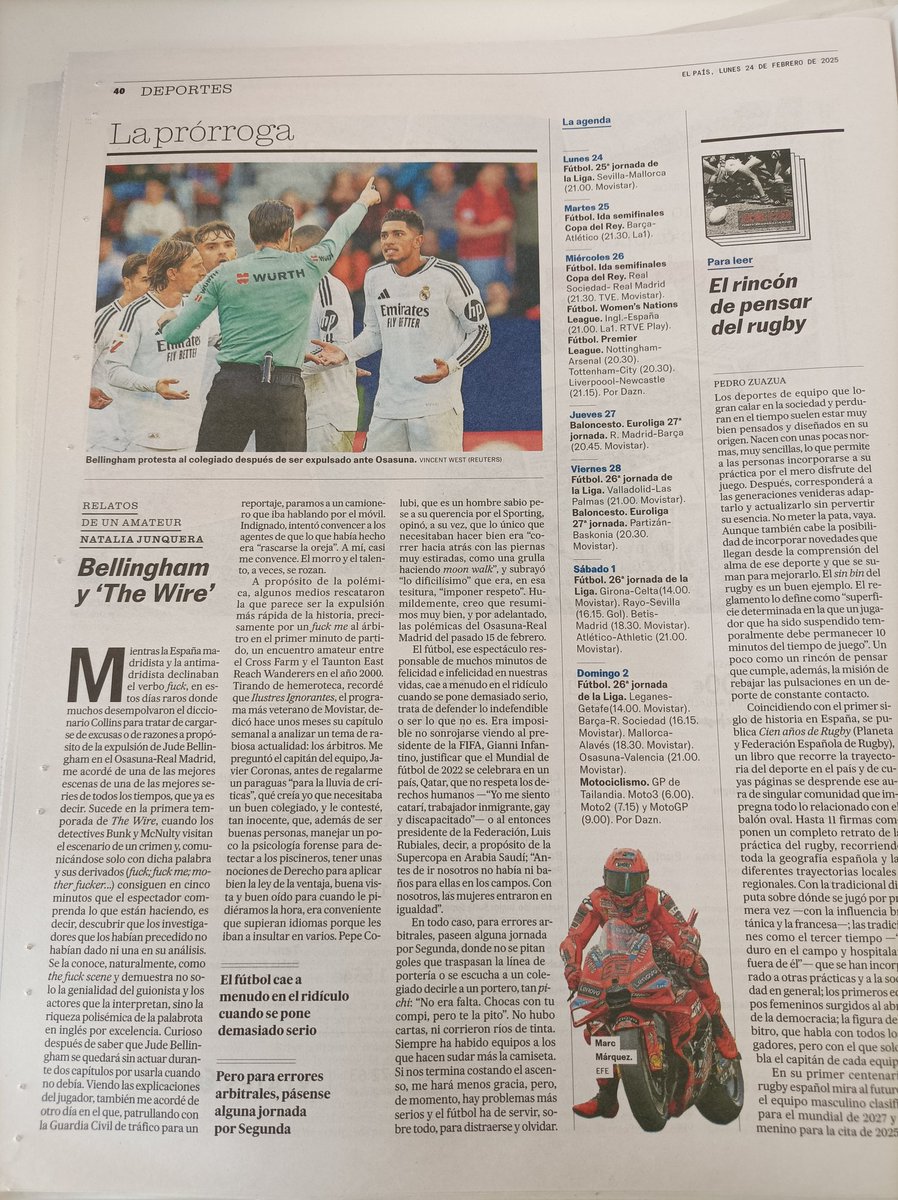 Hoy el gran <a href="/PedroZuazua/">Pedro Zuazua</a> reseña el Libro del Centenario del rugby español en <a href="/el_pais/">EL PAÍS</a> que hemos sacado adelante un buen puñado de amigos ¡Gracias, Pedro!