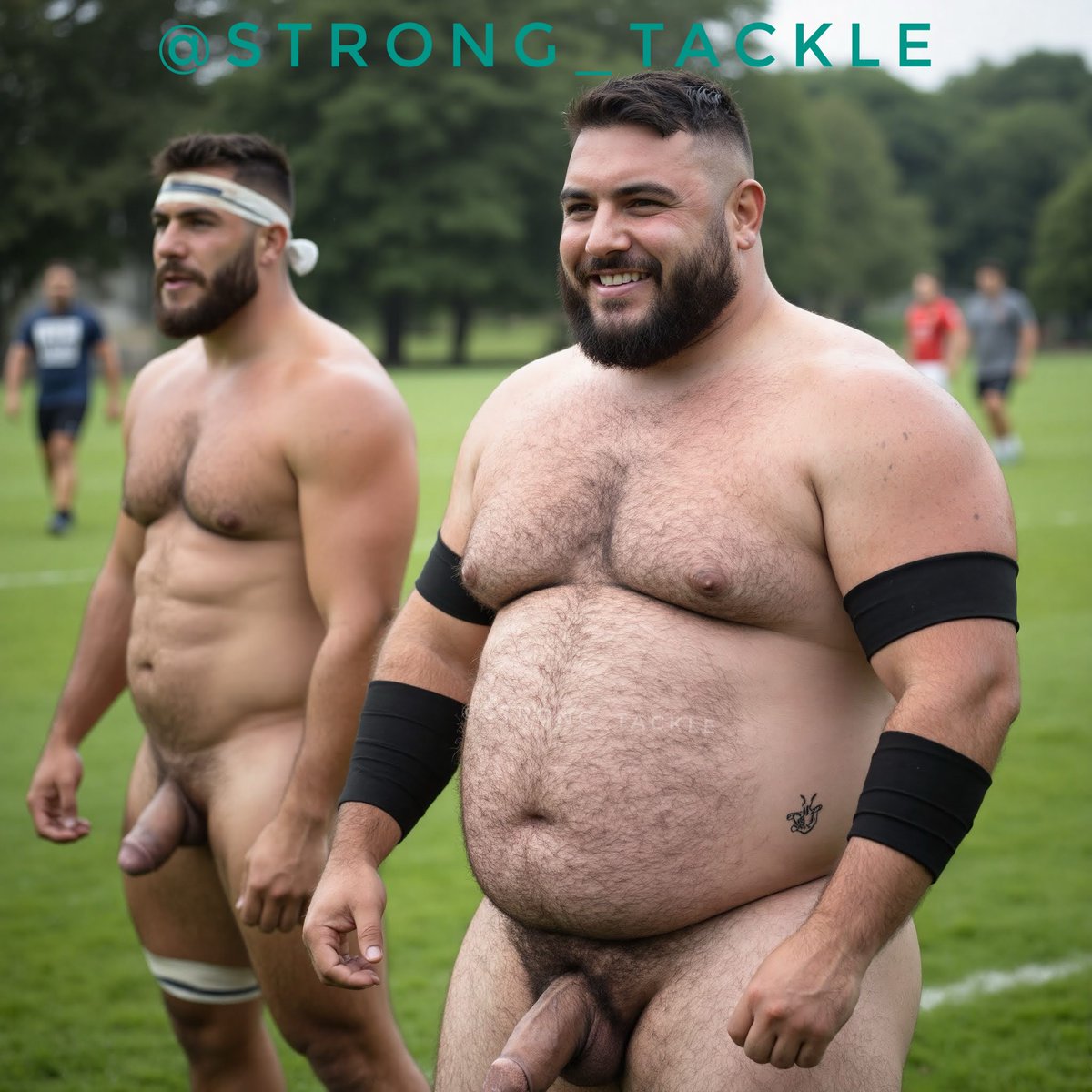 Nude rugby tournament 🔥🏉🐻 #hotbear #chubby #hotmale #beefybear #hotman #nudeman #nudemen #nuderugby #aigenerated