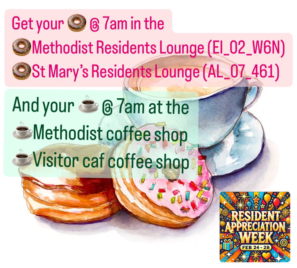 Mayo Fellows' Association, Rochester (@mayofellows) on Twitter photo A lot going on this week!! 
Check out the whole itinerary and today’s schedule of free coffee and donuts! A lot going on this week!! 
Check out the whole itinerary and today’s schedule of free coffee and donuts!