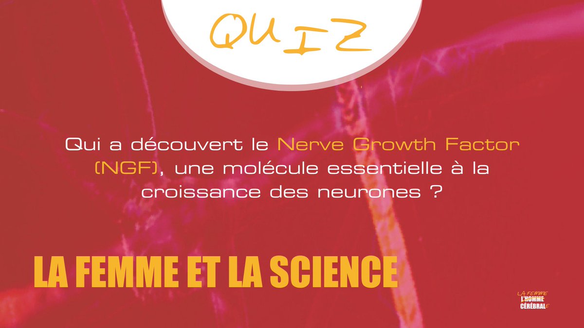 LHomme_cerebral's tweet photo. 🧠 QUIZ : Qui a découvert le Nerve Growth Factor (NGF), clé pour la croissance des neurones ?

A) Marie Curie
B) Rita Levi-Montalcini
C) May-Britt Moser

💬 Répondez en commentaire !

#Neurosciences #Quiz #Cerveau #FemmeEtScience https://t.co/b3pifWx5UO