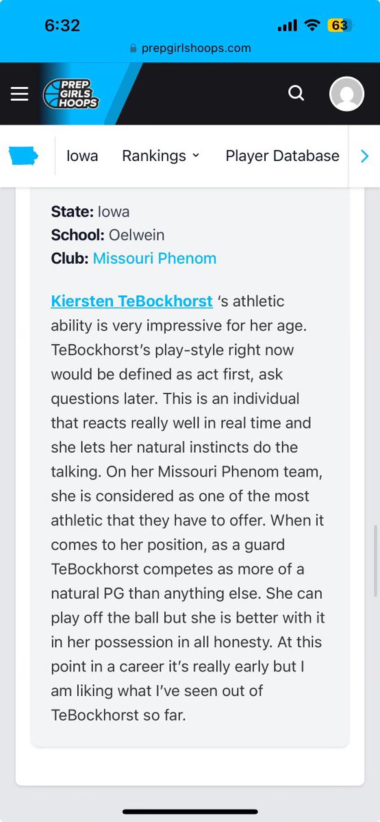JenniferRMeyer's tweet photo. Really proud of this kiddo! @KierstenTebock1 the sky is the limit for your basketball journey. You are an incredible athlete, keeping working on your game, big things ahead! Thanks @PGHBrooks  for the write up. @MoPhenomIOWA @MissouriPhenom @JoniTeBock https://t.co/RUGQ5ek1xs