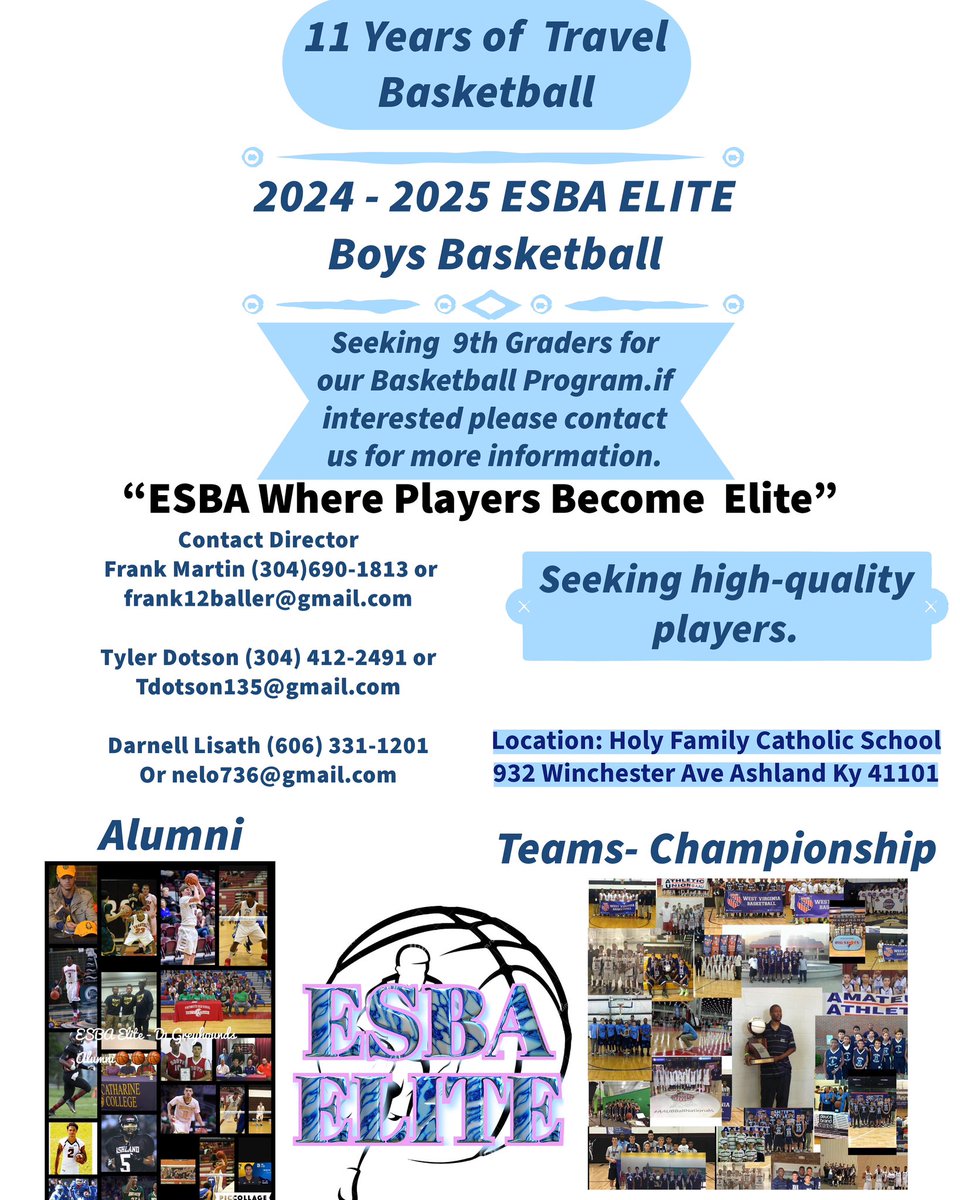 frank12baller's tweet photo. Seeking boys 9th Graders for our upcoming travel season. If interested please contact us for more information. https://t.co/Y8hj7RlT6W