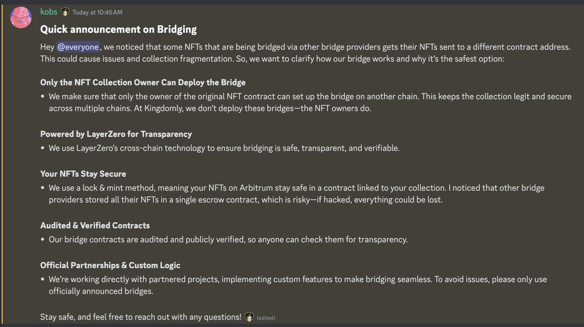 I am glad other people are inspired by our bridge product, but I would like everyone to stay safe out there. 

Unknown teams deploying bridge contracts with no public audits is sketchy at best. Attached to this post is some information from our CTO on why you should check with