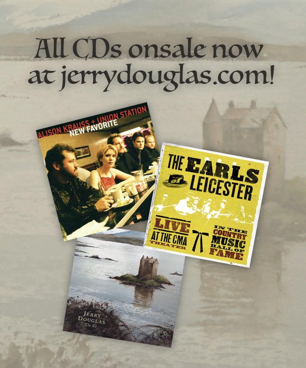 It’s your last chance to take advantage of the CD sale at the Jerry Douglas and Earls of Leicester webstore. ALL CDs are currently onsale! Visit jerrydouglas.com/store/ to take advantage of these deals. Sale ends Feb 28.