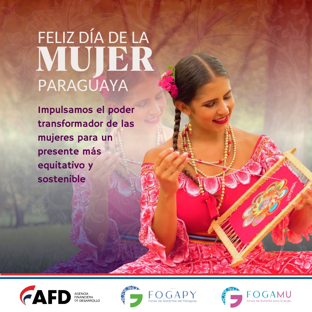 afd_py's tweet photo. 🇵🇾👩🦰 En conmemoración del Día de la Mujer Paraguaya, la Agencia Financiera de Desarrollo (AFD) celebra su compromiso continuo con el empoderamiento económico de las mujeres en Paraguay.
#DiaDeLaMujerParaguaya #EmpoderamientoFemenino #afdpy https://t.co/Tl5jFf9ZSJ