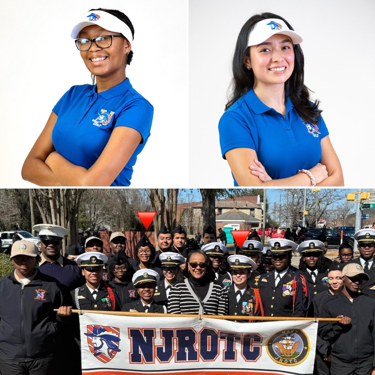 RNEGolf's tweet image. More amazing accomplishments from our golfers, as Nylah Curney & Karol Rivera-Martinez participated in the Black History Parade this past weekend with the ROTC program. Super proud! #morethananathlete #studentathelete #rotc #communityfocused #leadership #rnegolf